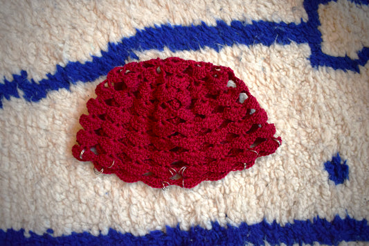 Kundalini retina bordeaux with silver rings